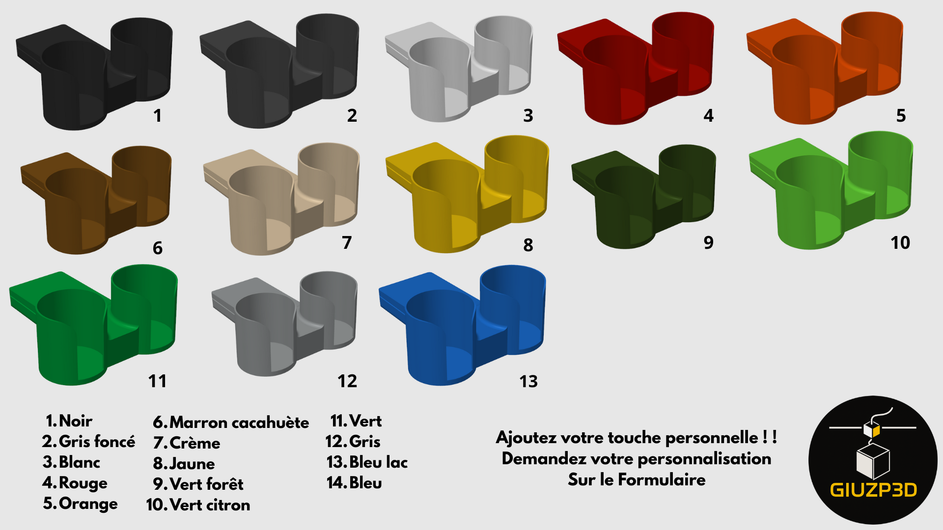 Choisis ta couleur Palette de couleur du Porte-gobelet